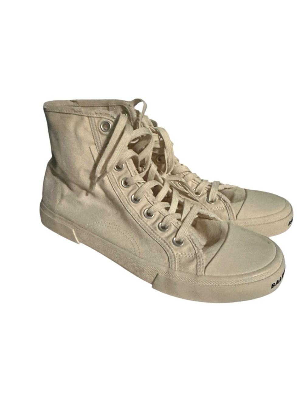 Balenciaga Cream High-Top Canvas Sneakers size 9/42 (unisex) - Picture 3 of 8